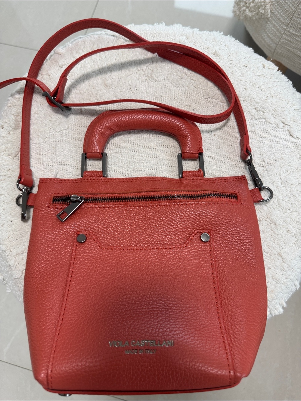 Red Leather Crossbody Bag
